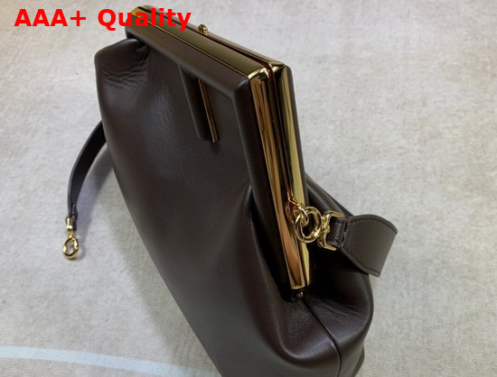 Fendi First Medium Dark Brown Leather Bag Replica