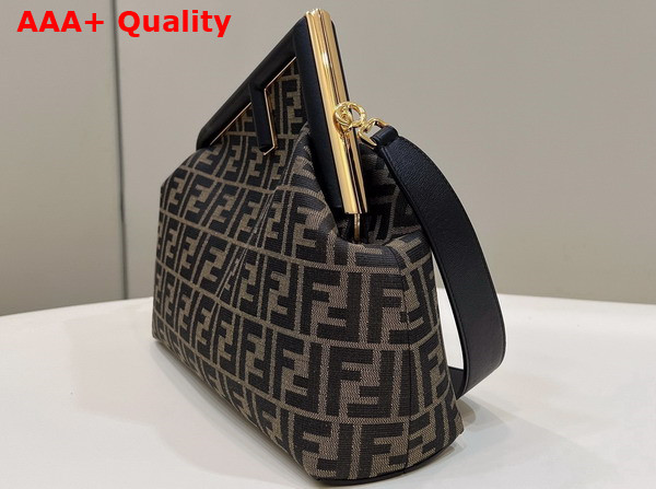 Fendi First Medium FF Jacquard Fabric Bag Replica