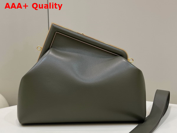 Fendi First Medium Green Leather Bag Replica