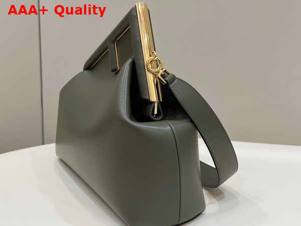 Fendi First Medium Green Leather Bag Replica