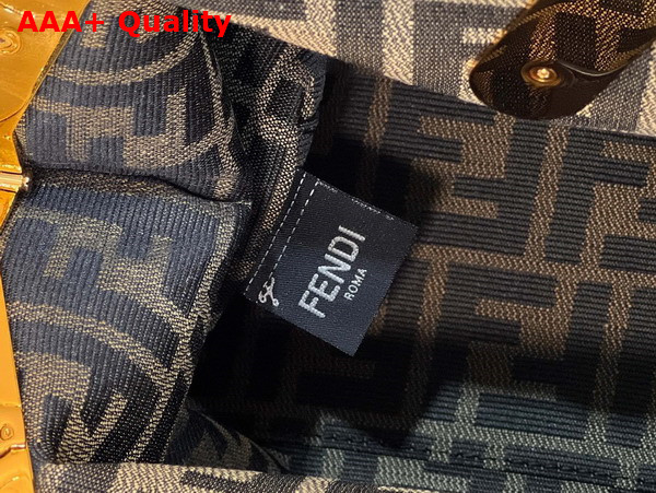 Fendi First Medium Khaki Suede Bag Replica