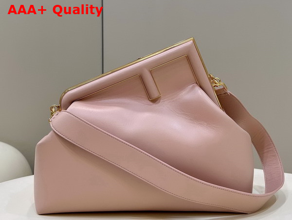 Fendi First Medium Pale Pink Leather Bag Replica