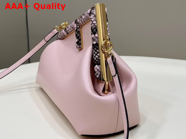 Fendi First Small Pink Leather and Python Leather Bag Replica