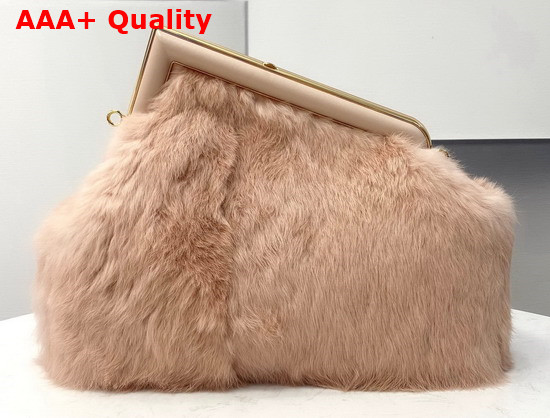 Fendi First Medium Pink Mink Fur Bag Replica