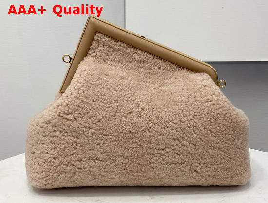 Fendi First Medium Pink Sheepskin Bag Replica