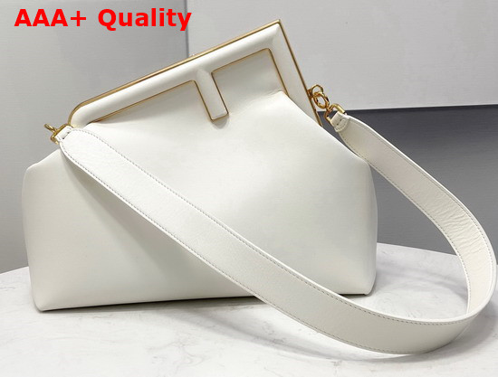 Fendi First Medium White Leather Bag Replica