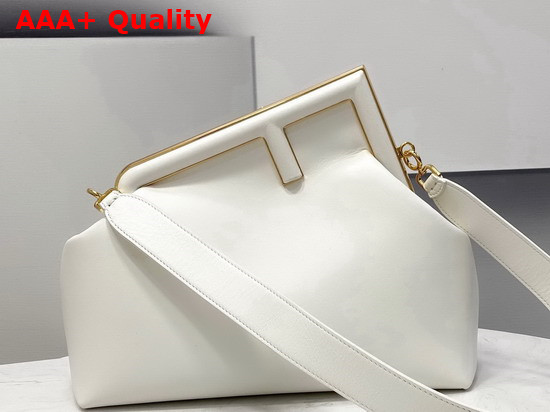 Fendi First Medium White Leather Bag Replica