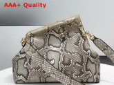 Fendi First Medium White Python Leather Bag Replica