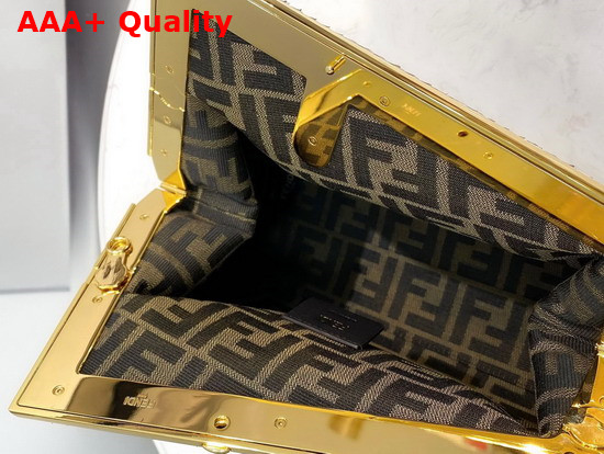 Fendi First Medium White Python Leather Bag Replica