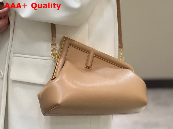 Fendi First Small Beige Leather Bag Replica