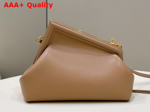 Fendi First Small Beige Leather Bag Replica