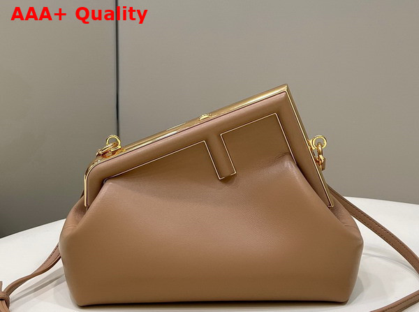 Fendi First Small Beige Leather Bag Replica