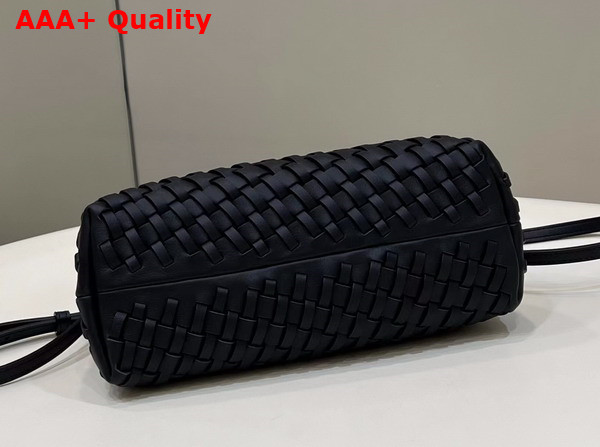 Fendi First Small Black Braided Leather Bag Replica