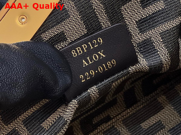 Fendi First Small Black Braided Leather Bag Replica