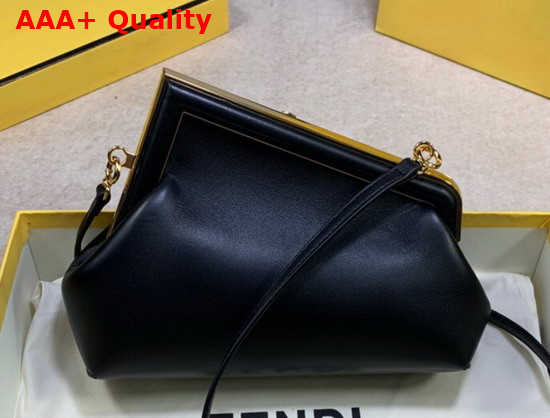 Fendi First Small Black Leather Bag Replica