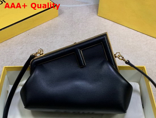 Fendi First Small Black Leather Bag Replica