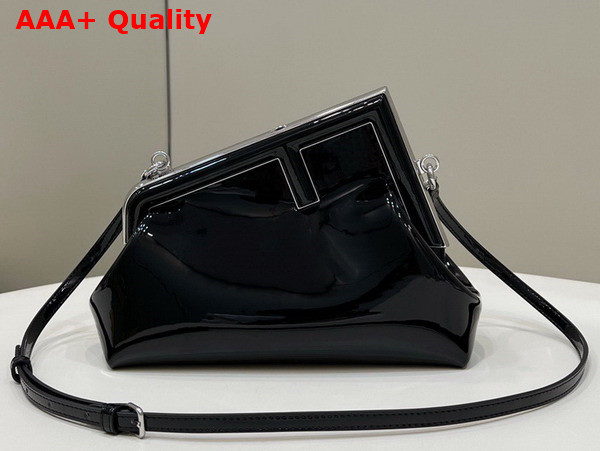 Fendi First Small Black Patent Leather Bag Replica