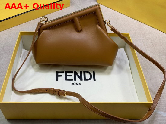 Fendi First Small Brown Leather Bag Replica