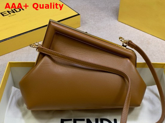 Fendi First Small Brown Leather Bag Replica