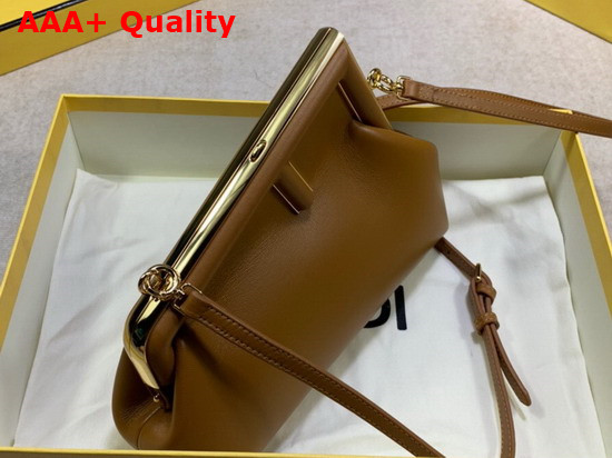 Fendi First Small Brown Leather Bag Replica