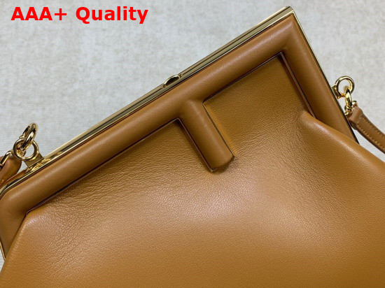 Fendi First Small Brown Leather Bag Replica