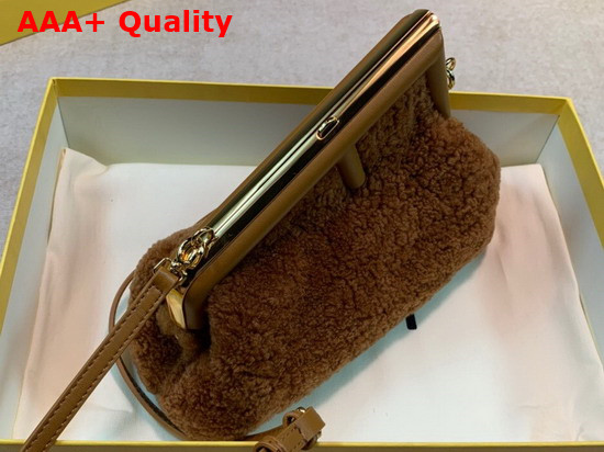 Fendi First Small Brown Sheepskin Bag Replica