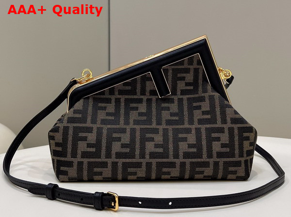 Fendi First Small FF Jacquard Fabric Bag Replica