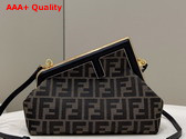 Fendi First Small FF Jacquard Fabric Bag Replica