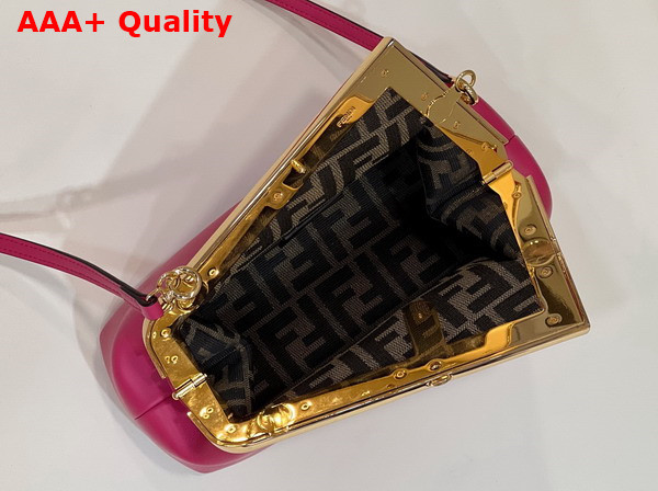 Fendi First Small Fuchsia Leather Bag Replica