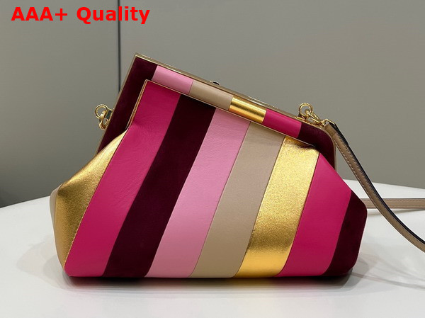 Fendi First Small Leather Bag with Multicolor Inlay Replica