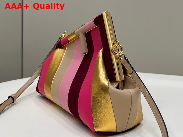 Fendi First Small Leather Bag with Multicolor Inlay Replica