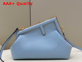 Fendi First Small Light Blue Leather Bag Replica