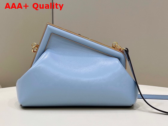 Fendi First Small Light Blue Leather Bag Replica