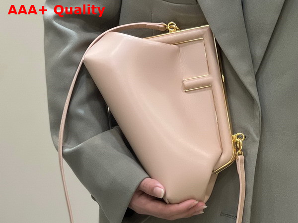 Fendi First Small Pale Pink Leather Bag Replica