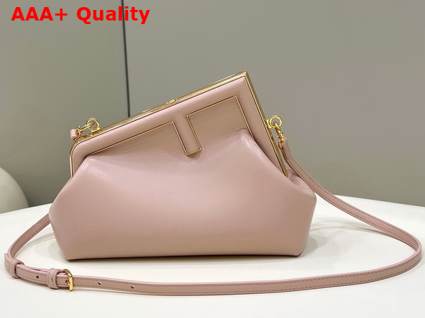 Fendi First Small Pale Pink Leather Bag Replica