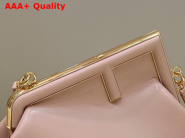 Fendi First Small Pale Pink Leather Bag Replica