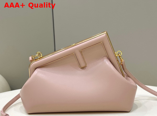 Fendi First Small Pale Pink Leather Bag Replica