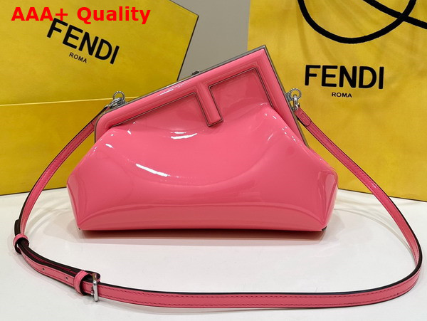 Fendi First Small Pink Patent Leather Bag Replica