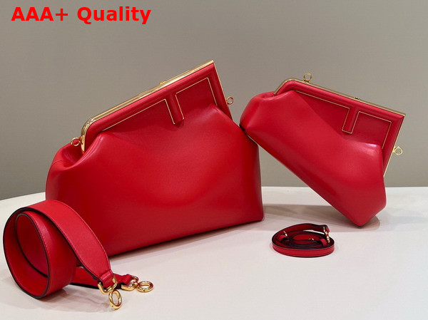 Fendi First Small Red Leather Bag Replica