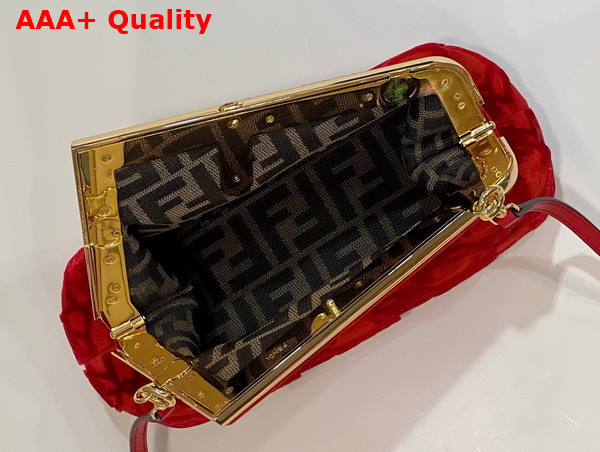 Fendi First Small Red Suede Bag Replica