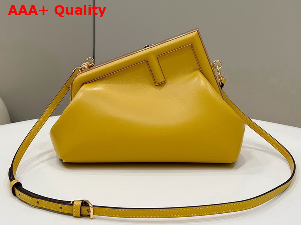 Fendi First Small Yellow Leather Bag Replica