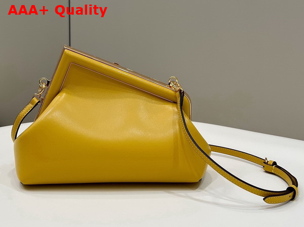 Fendi First Small Yellow Leather Bag Replica