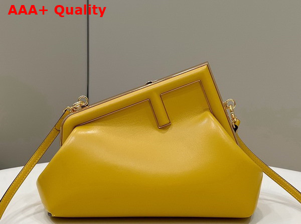 Fendi First Small Yellow Leather Bag Replica