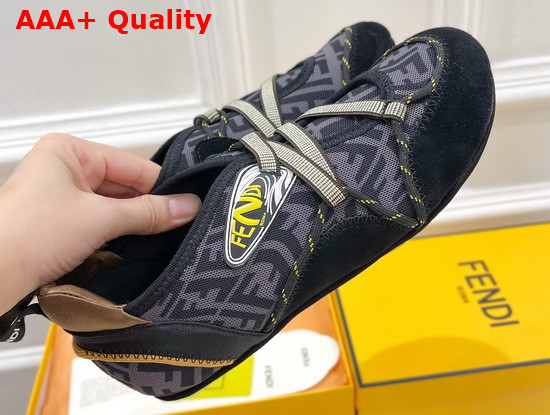 Fendi Flex Black Suede Sneakers Replica