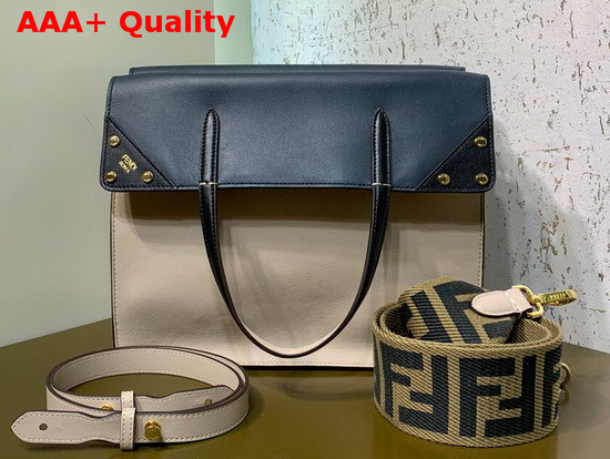 Fendi Flip Large Beige Leather Bag Replica