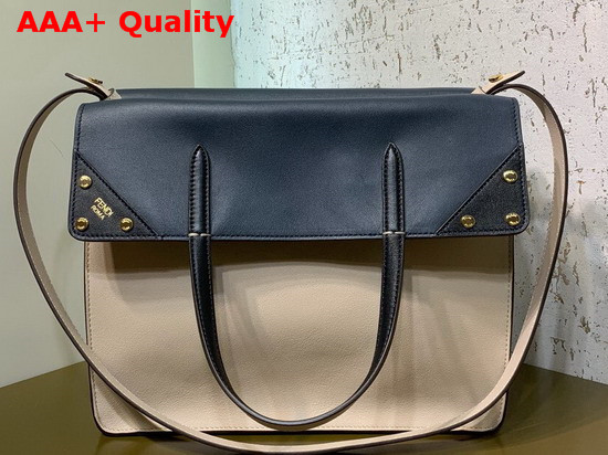 Fendi Flip Large Beige Leather Bag Replica