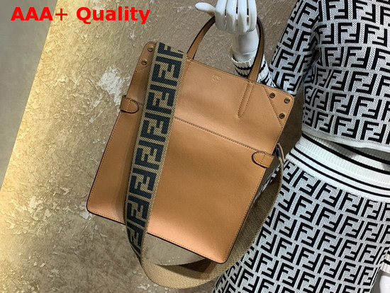 Fendi Flip Large Brown Leather and Suede Bag Replica