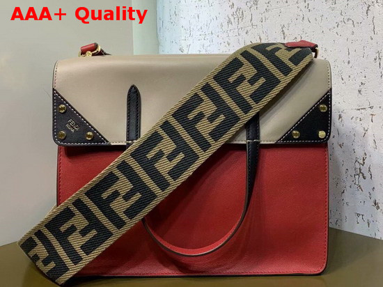 Fendi Flip Large Tote Bag in Red Calf Leather Replica