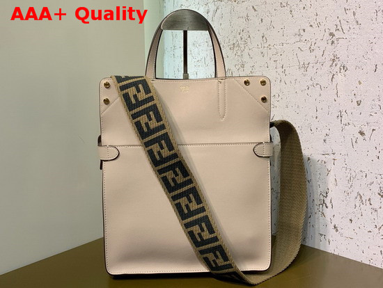 Fendi Flip Regular Beige Leather Bag Replica