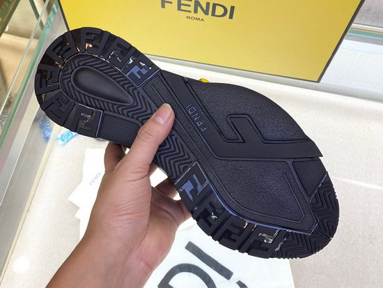 Fendi Flow Black Leather Low Tops Replica